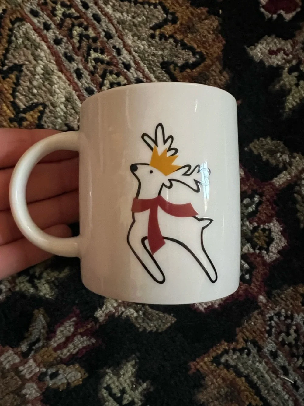 Crate&Barrel reindeer mini mugs, set of 2, NWT